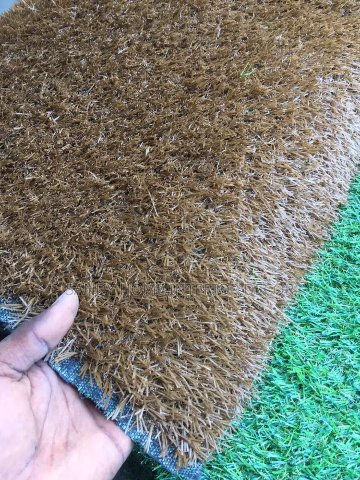 Artificial Grass Carpet Brown Colour Available
