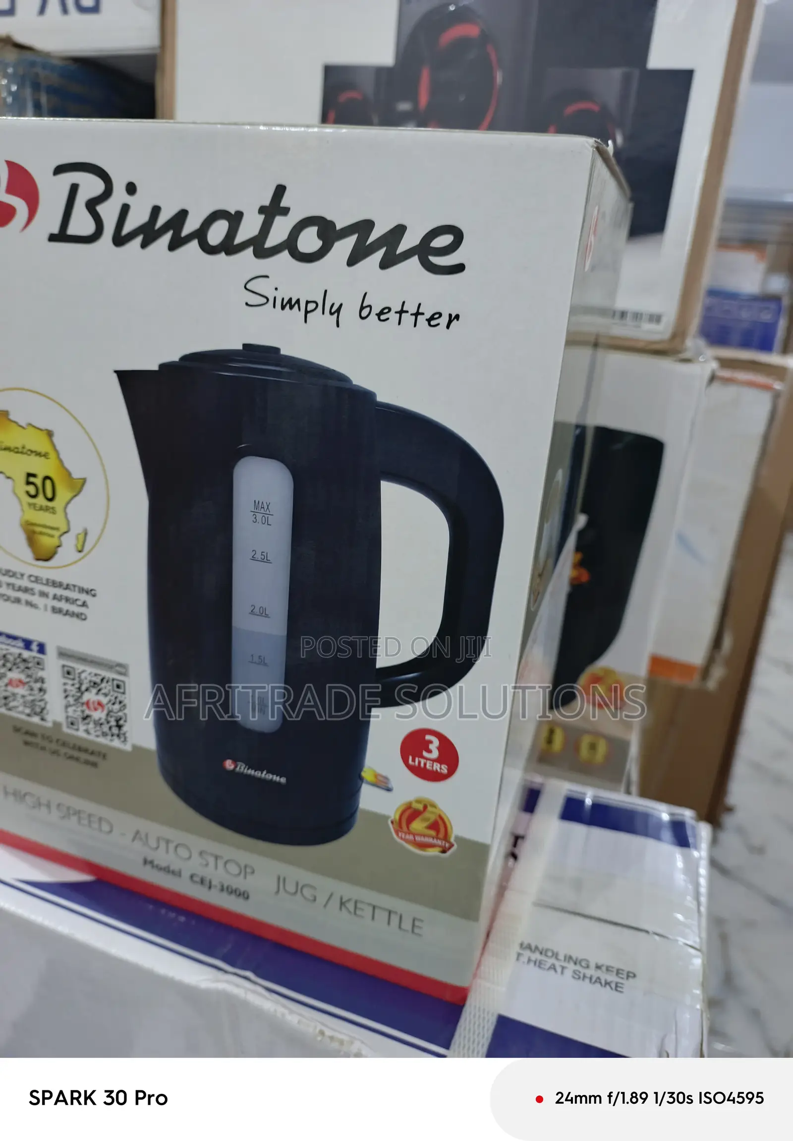 Energy-Saving Binatone Electric Kettle – 3l