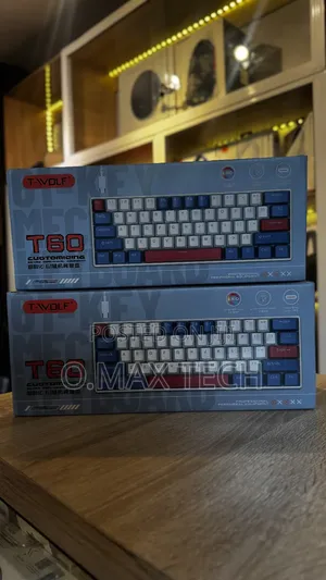 T-wolf T60 63 Keys Office Computer Gaming Wired Mechanical Keyboard