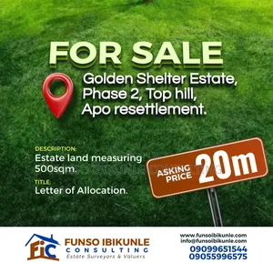 Land Measuring 500sqm in at Golden Shelter Estate