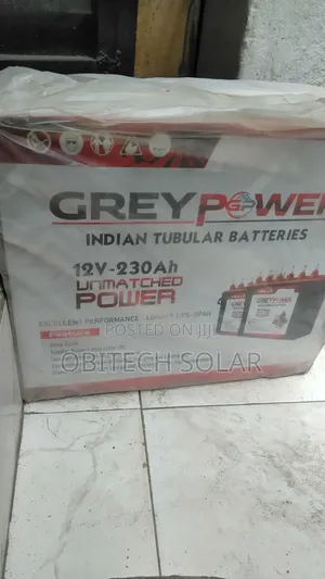 230ah 12v Grey Power Tubular Batteries