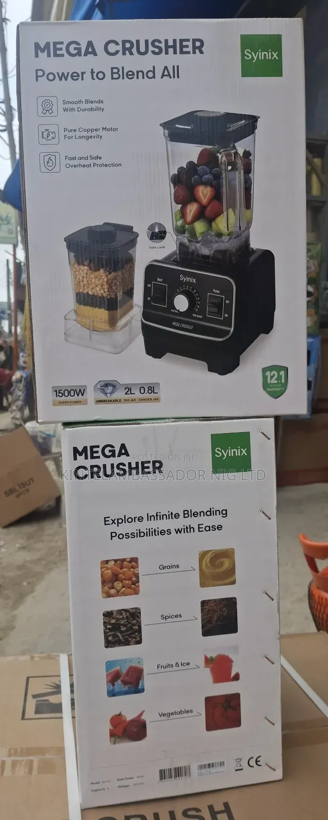 Syinix Blender - Mega Crusher - 1500 Watt