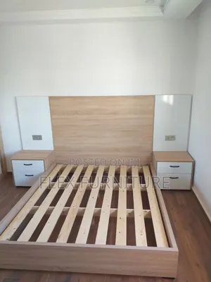 MDF Bed Frame With Two Side Drawers