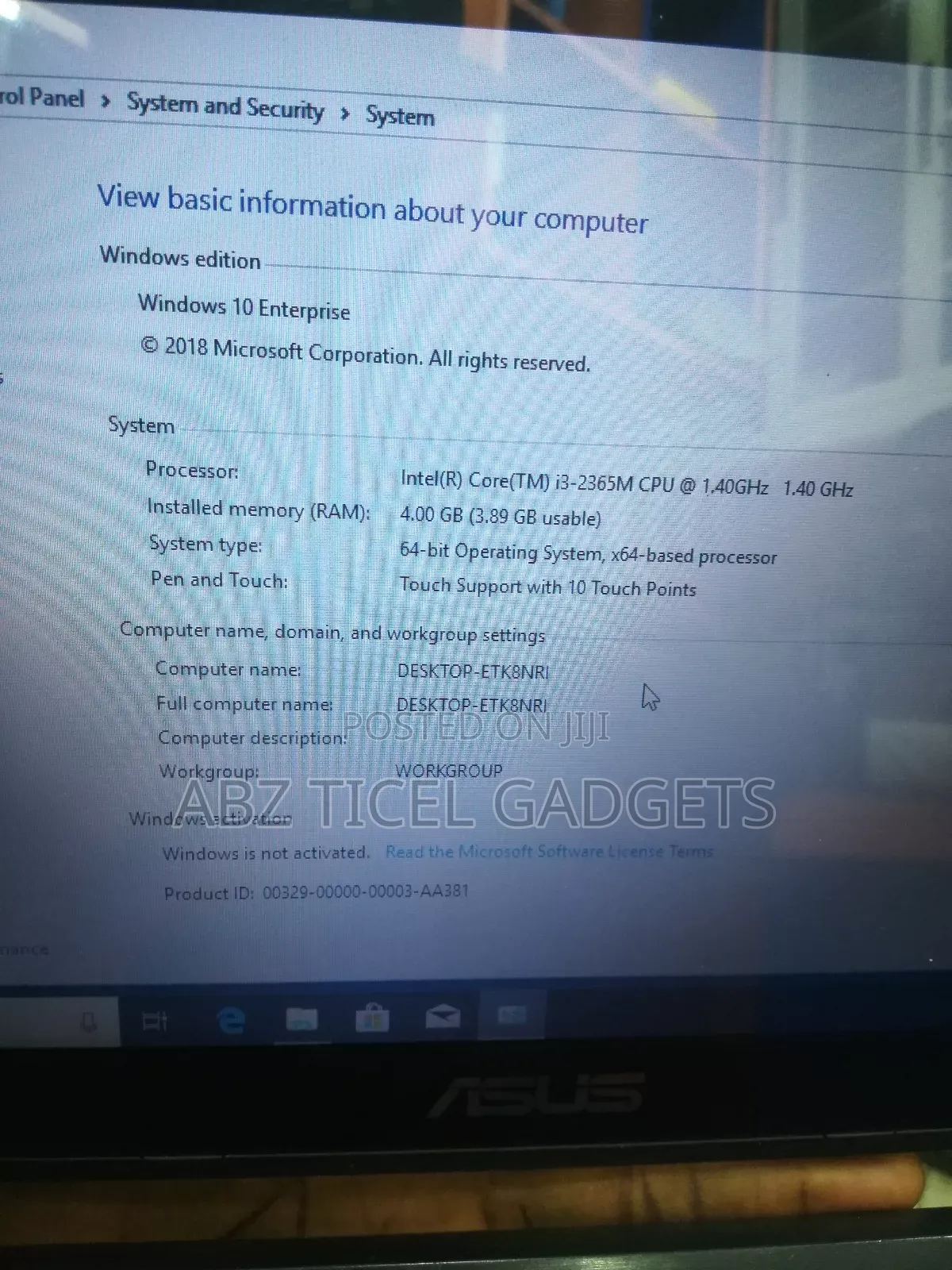 Laptop Asus S56CA 6GB Intel Core i3 HDD 320GB