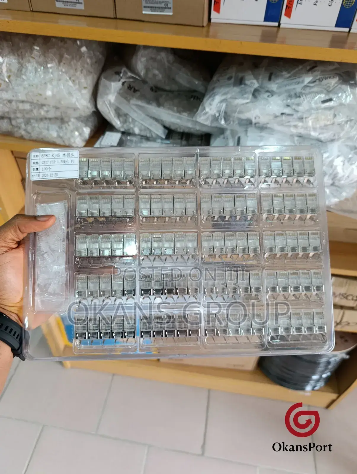 Rj45 Connector Cat7 Shielded Ethernet Network Cable Plug -100 PCS Pack