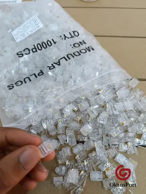 Rj11 Telephone Connector Plug – 6p4c/6p2c Crimp for Phone DSL Lines