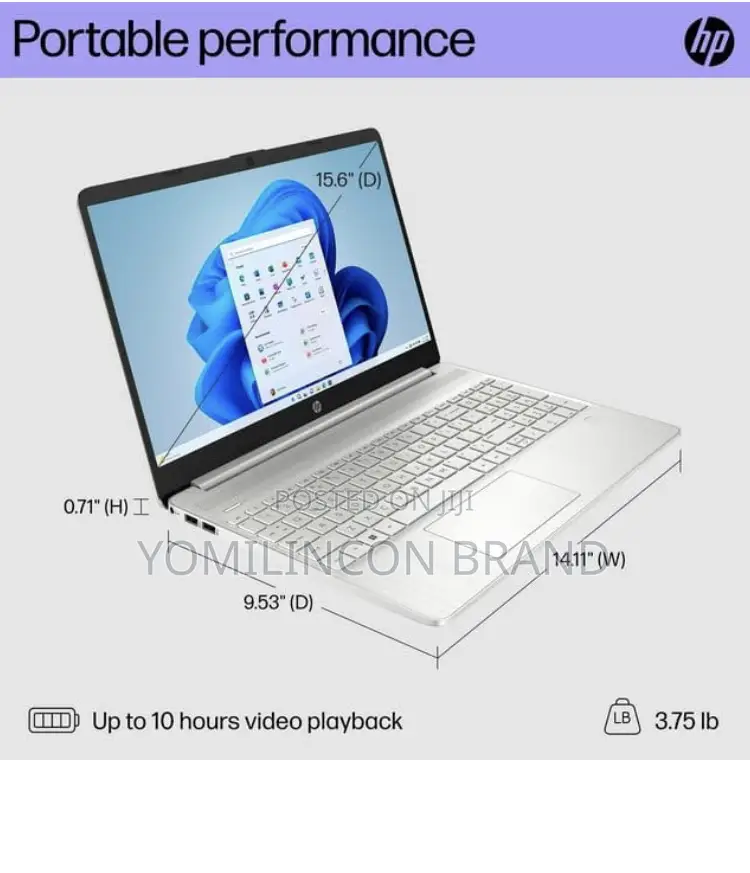 New Laptop HP 14S 8GB Intel Core I3 SSD 256GB