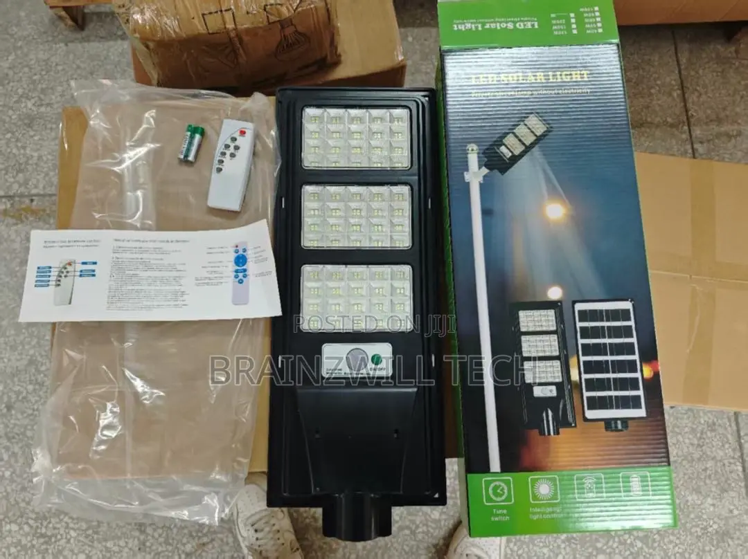 300w Solar Street Light With Motion Sensor and Remote Control