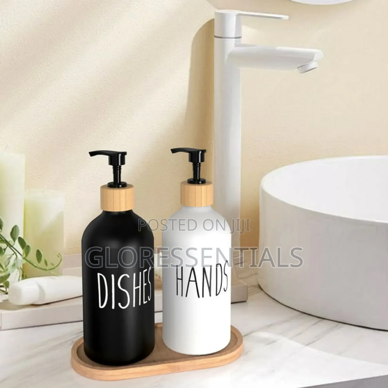 500ml White And Black Soap Dispenser
