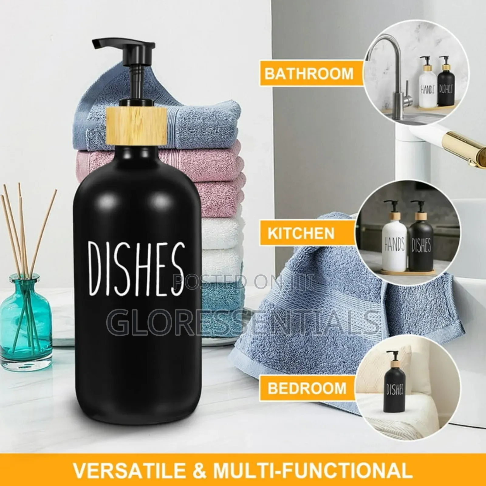 500ml White And Black Soap Dispenser