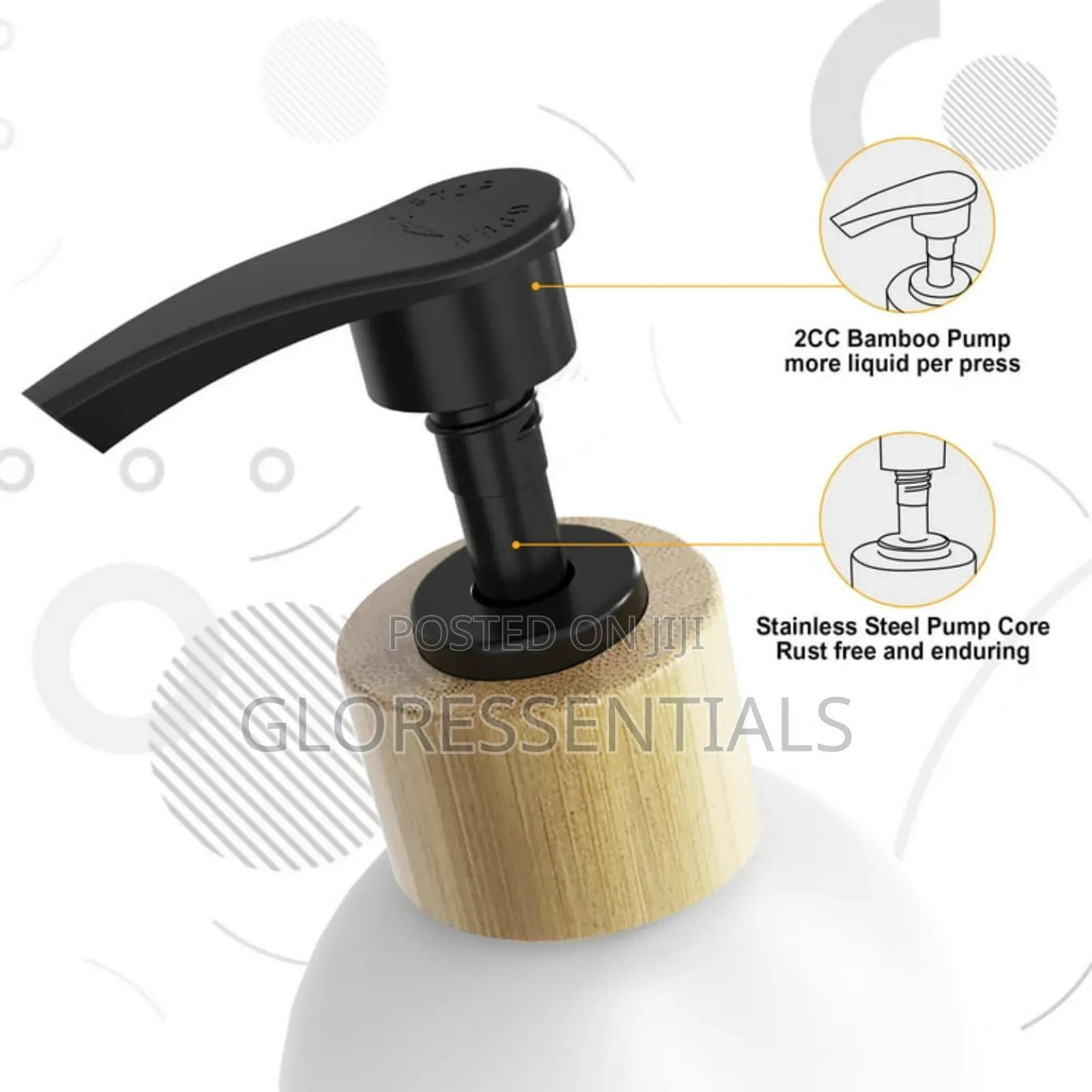 500ml White And Black Soap Dispenser