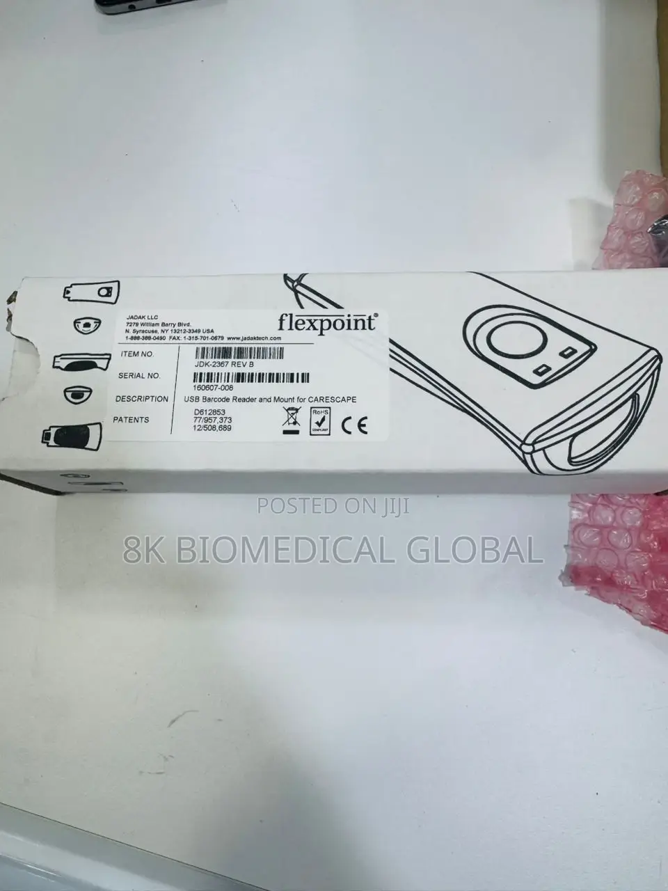 Jadak Ref Jdk-2083, Hs1, Usb Cable Barcode Scanner & Cable