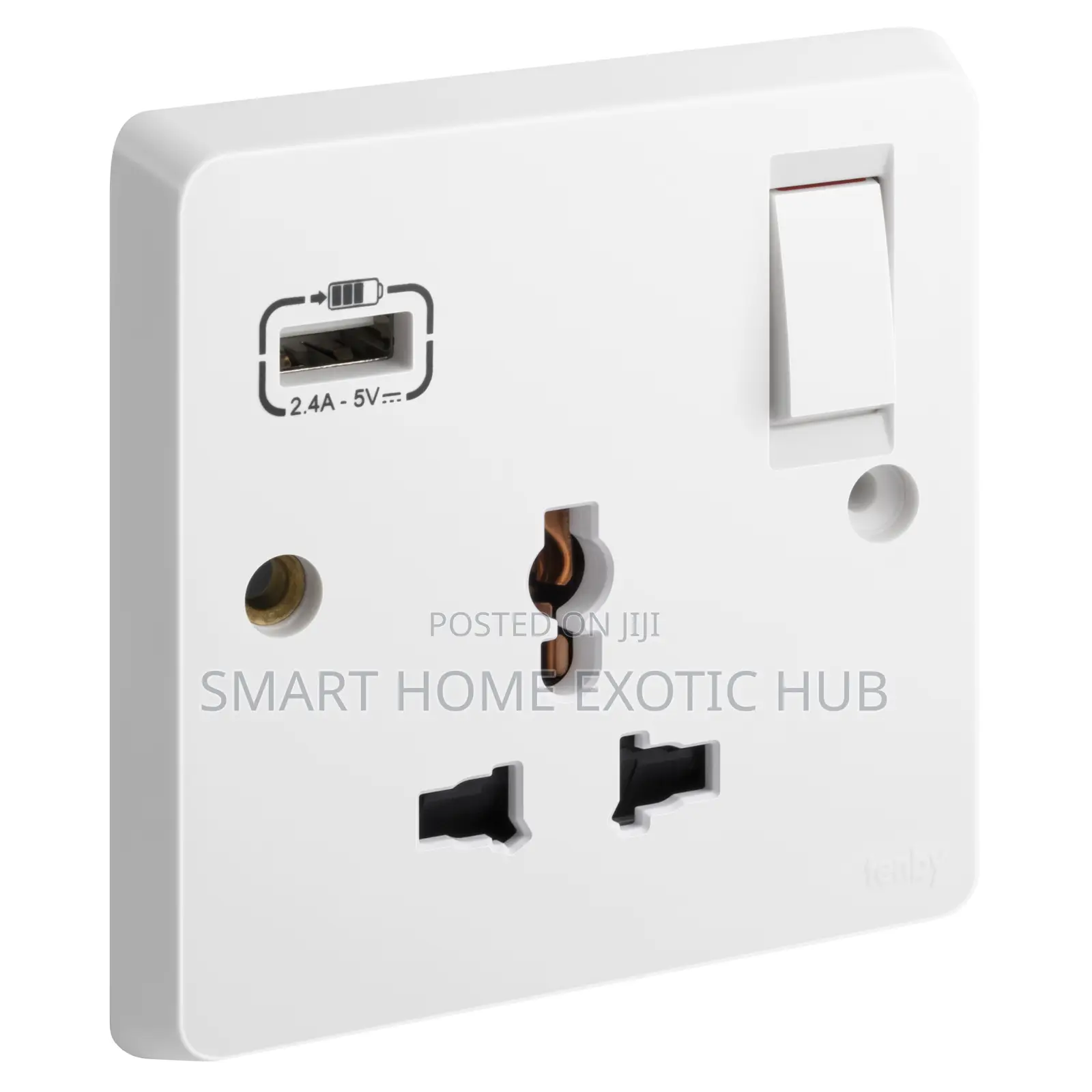 13a Single Socket With USB