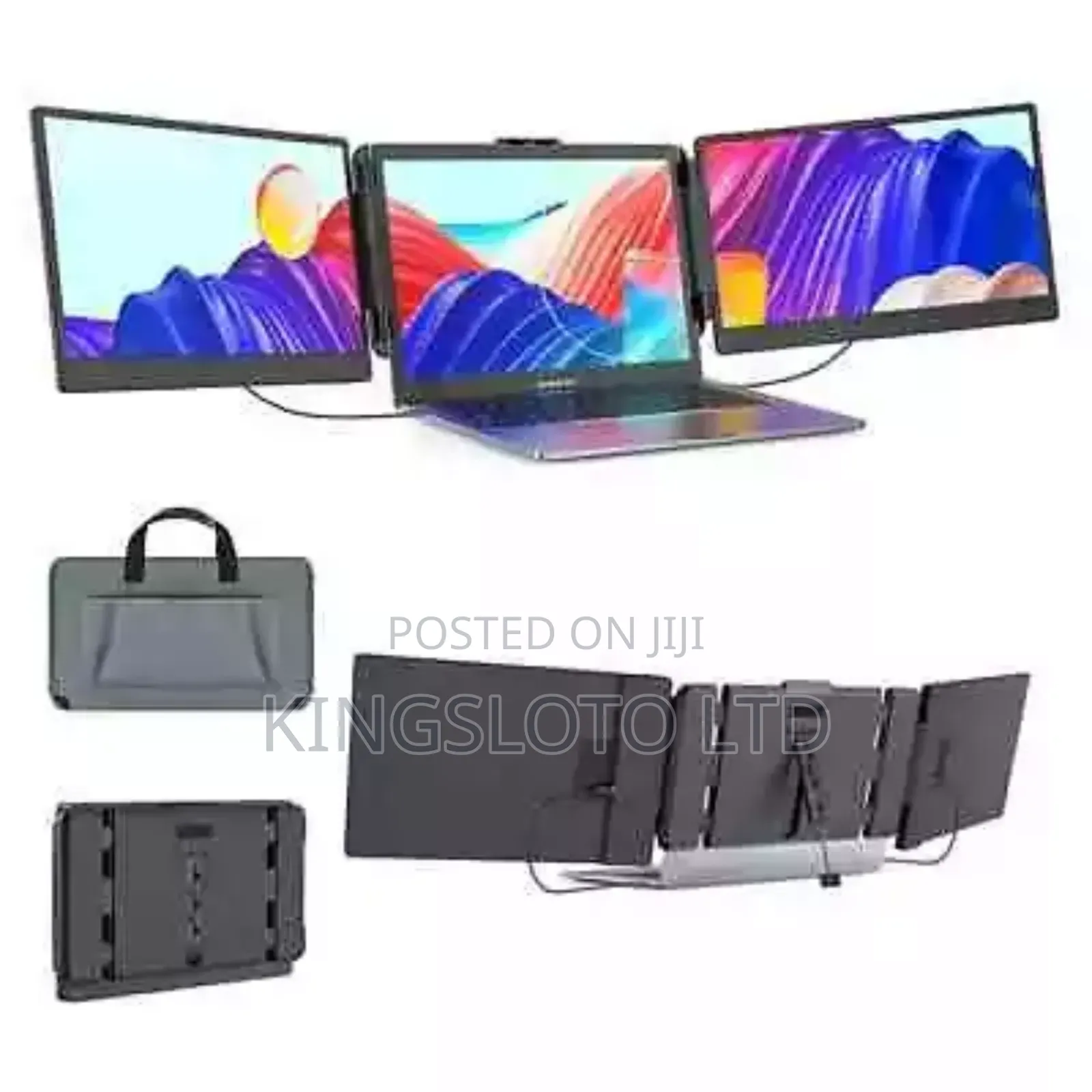 Portable Tri-Screen Monitor