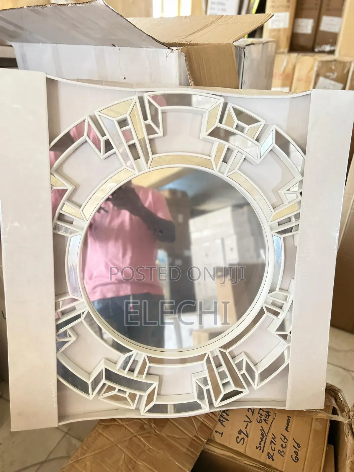 White Frame Bathroom Mirror