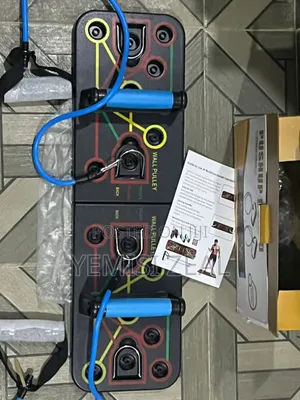 Push Up Rack Board With Resistance Pull Up Rope
