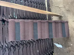 Red Mix Black Milano Roofing Sheet Tiles With Black Patch