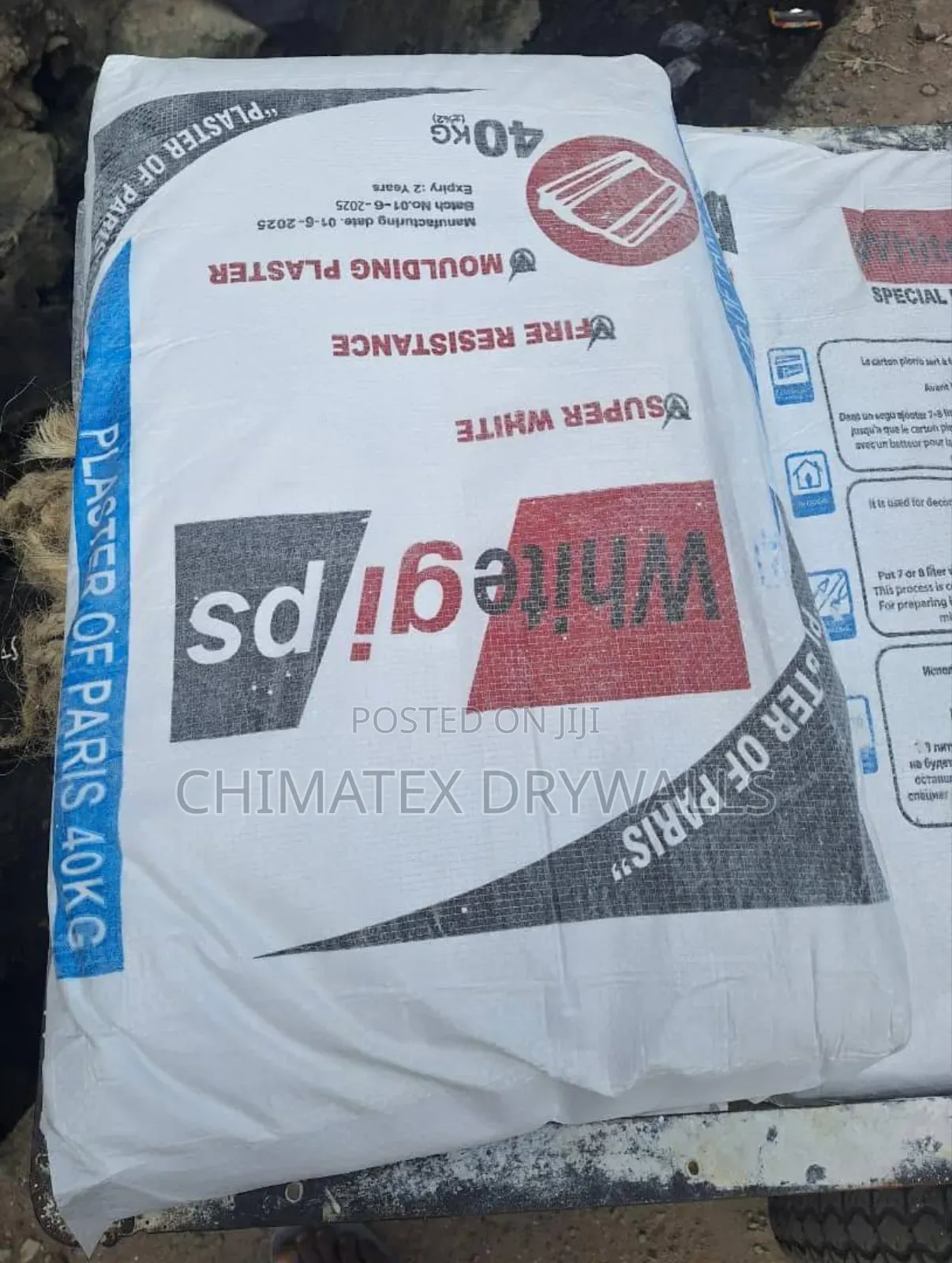 White Gips P.O.P Cement