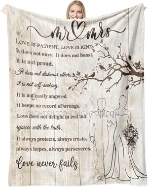 Usa Wedding Gifts for Couples 2025 Soft Blanket, Bridal