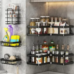 5pcs Kitchen/Bathroom Rack Corner Shelves
