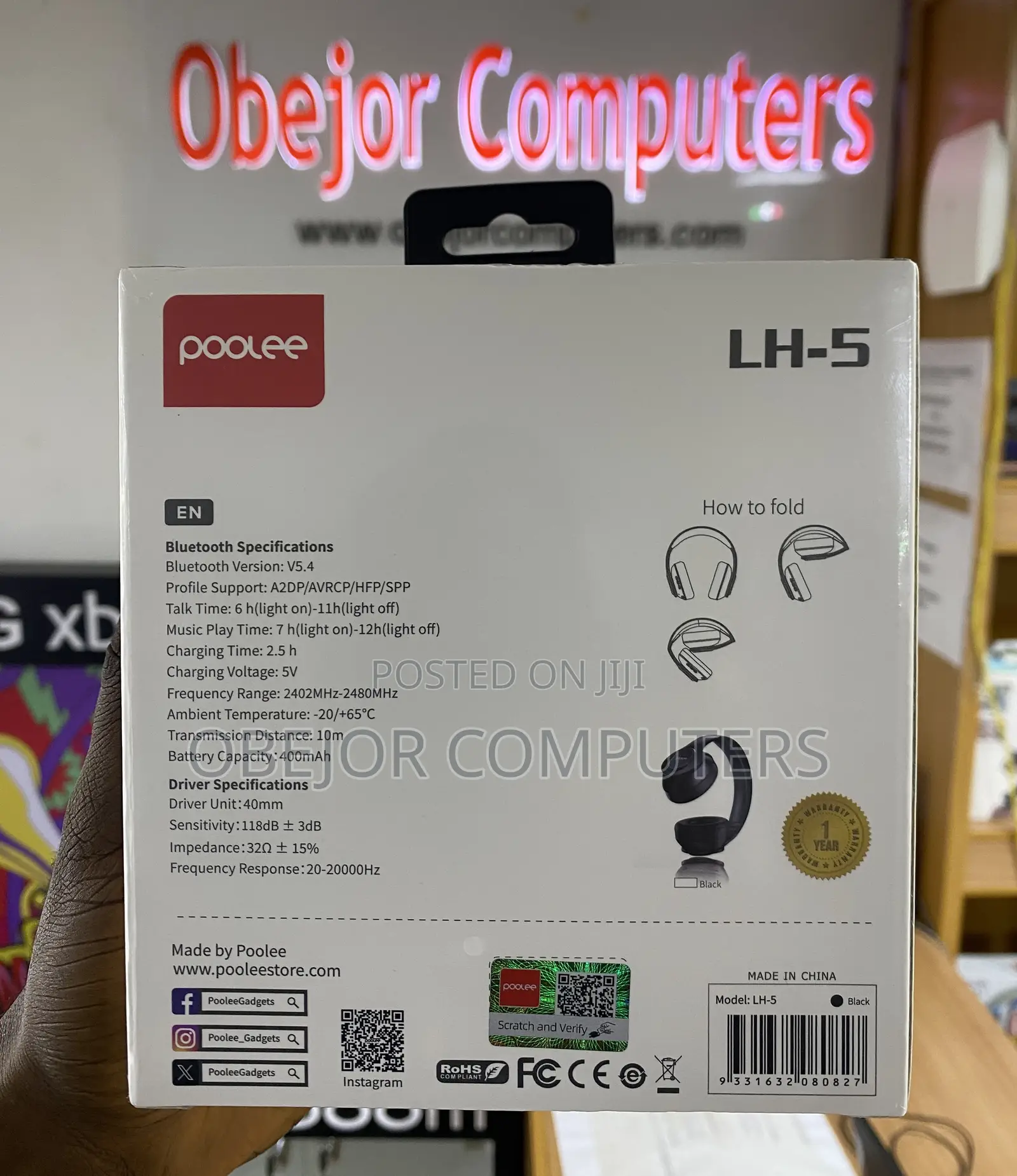 Poolee Lh5 Wireless Bluetooth Headphone