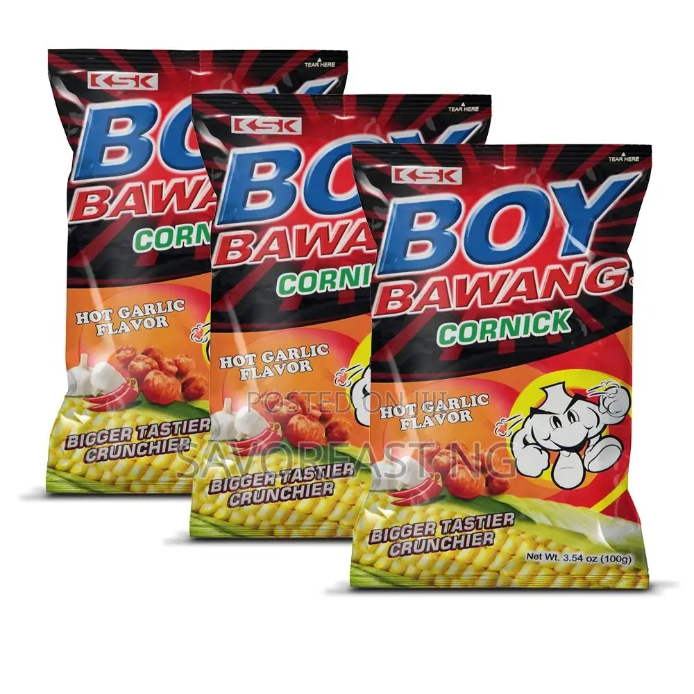 Boy Bawang Hot/Regular Garlic Cornick Snacks Chips 90g