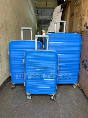 Set of 3 Rubber Luggage Traveling Boxes