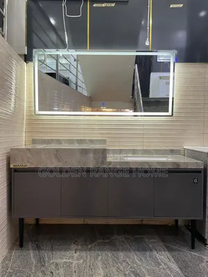Elegant Bathroom Consol/Dining Cabinet Set With Marble Top