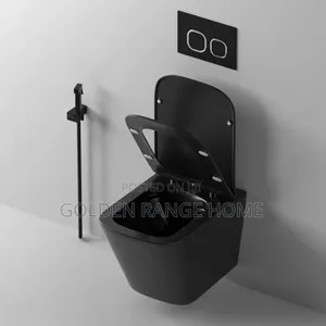 Matt Black Wall Mount/Conceal Cistern Watercloset