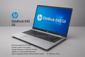 New Laptop HP EliteBook 840 G8 8GB Intel Core I5 SSD 512GB