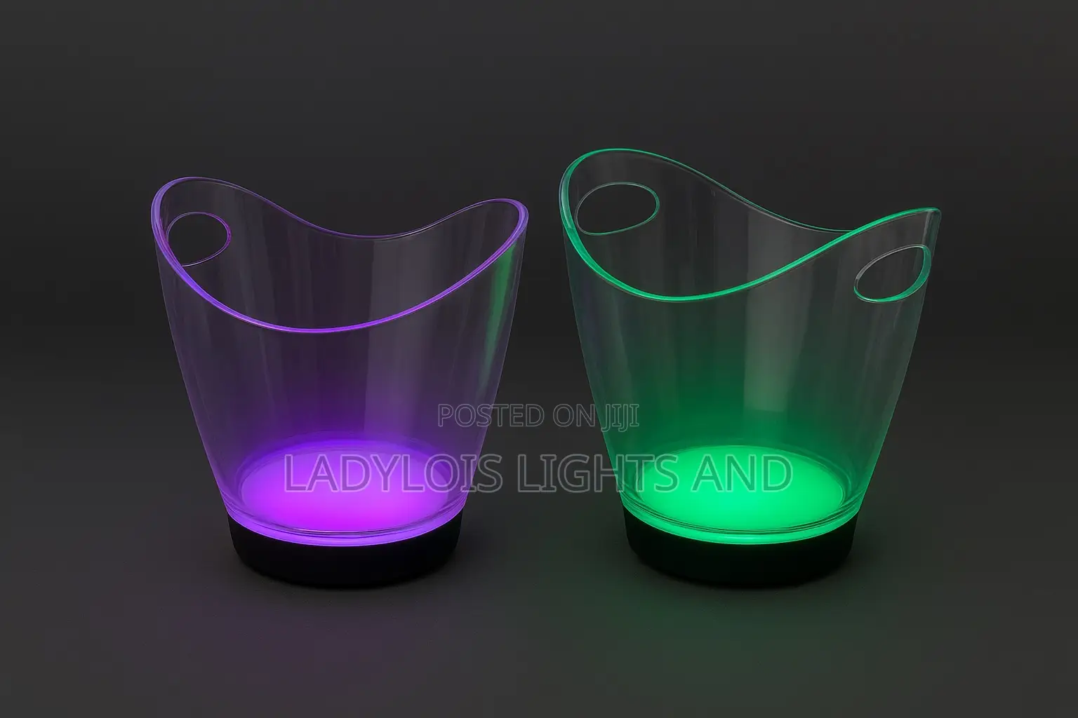 Transparent Led Light Ice Bucket