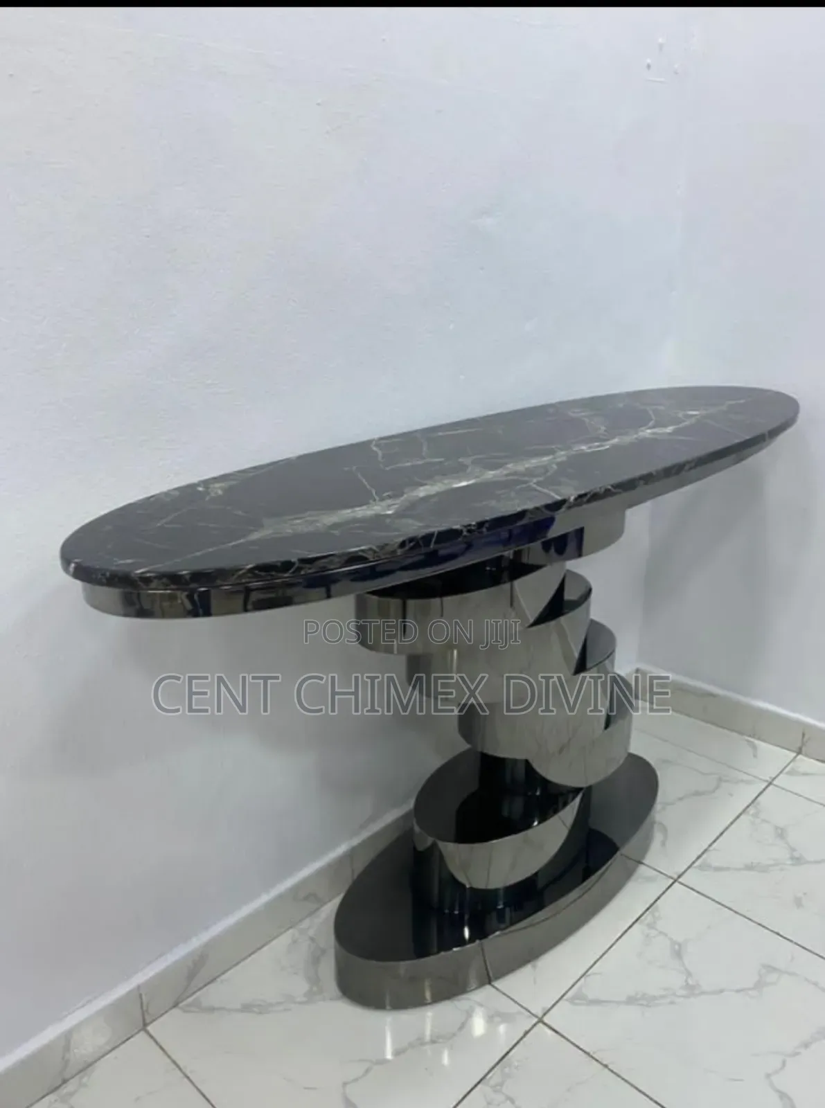 Amazing Black Marble Top Console
