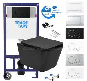 England Black Square Wall Hung Conceal Wc
