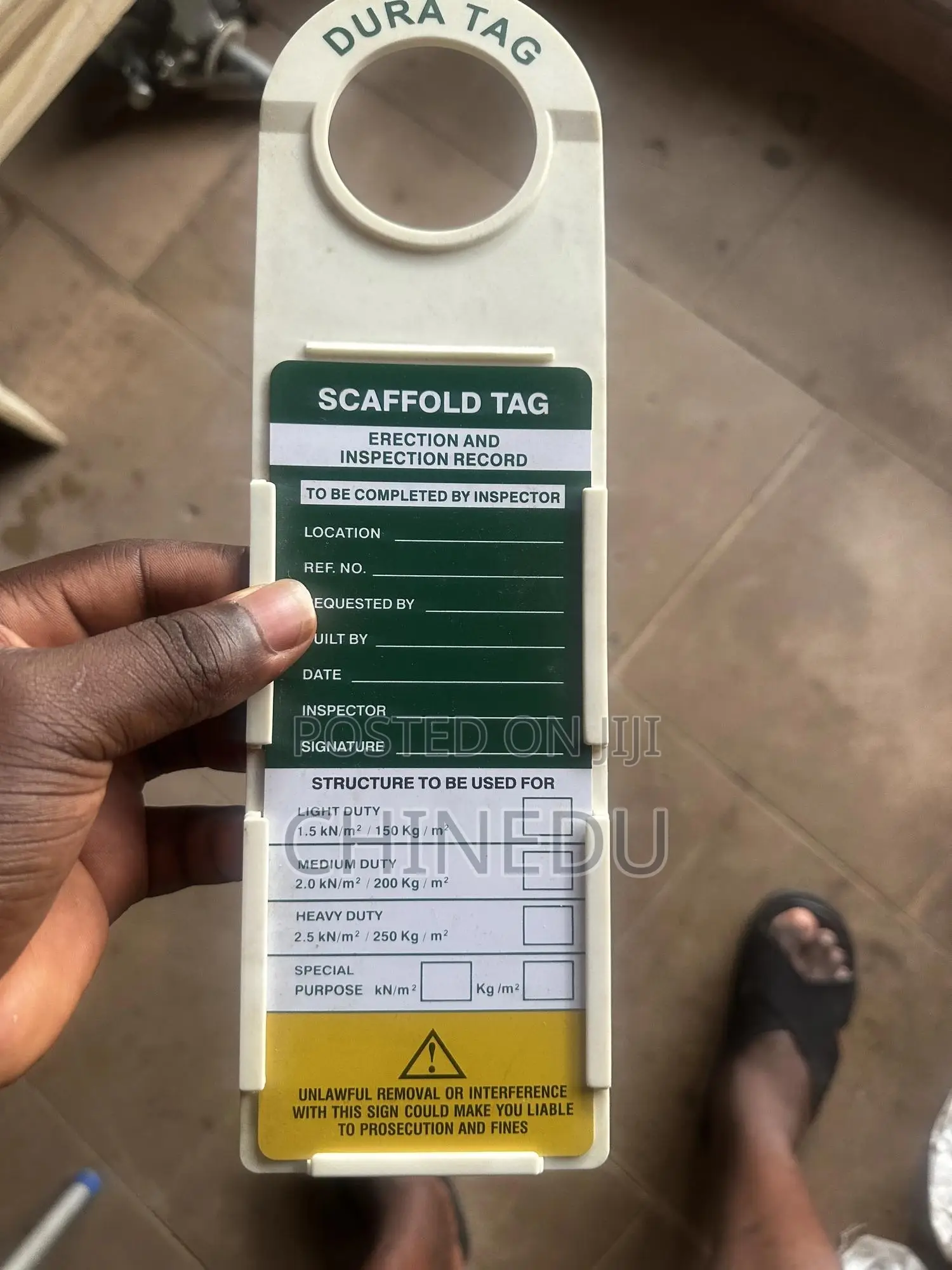 Scanfolding Tag