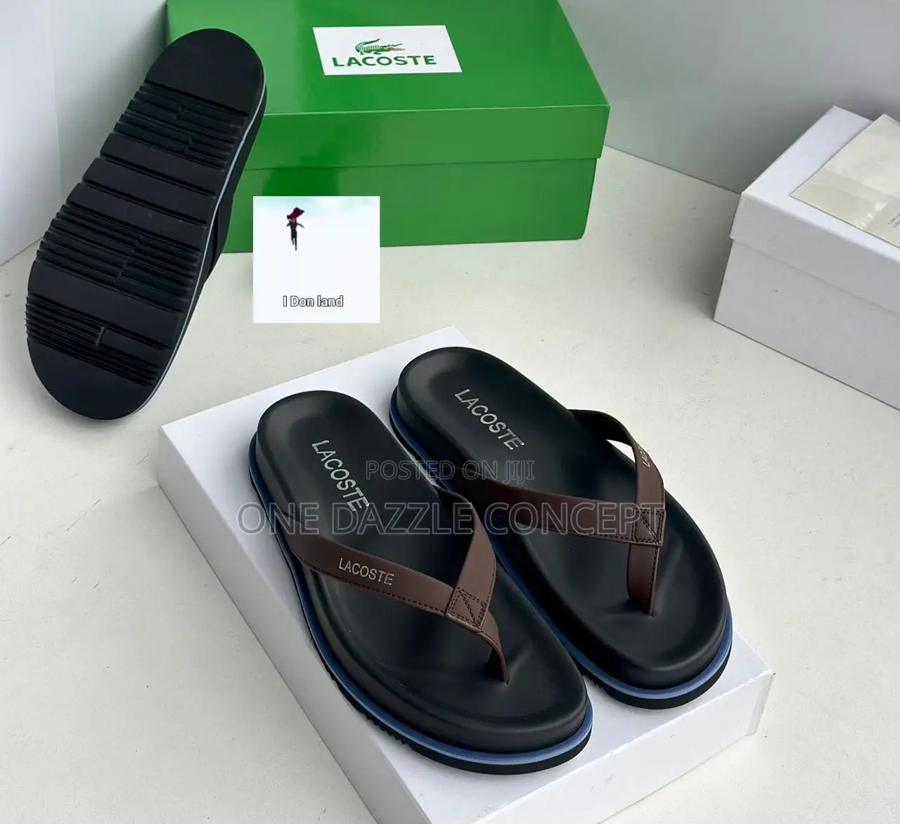 Lactose High Quality Leather Slides