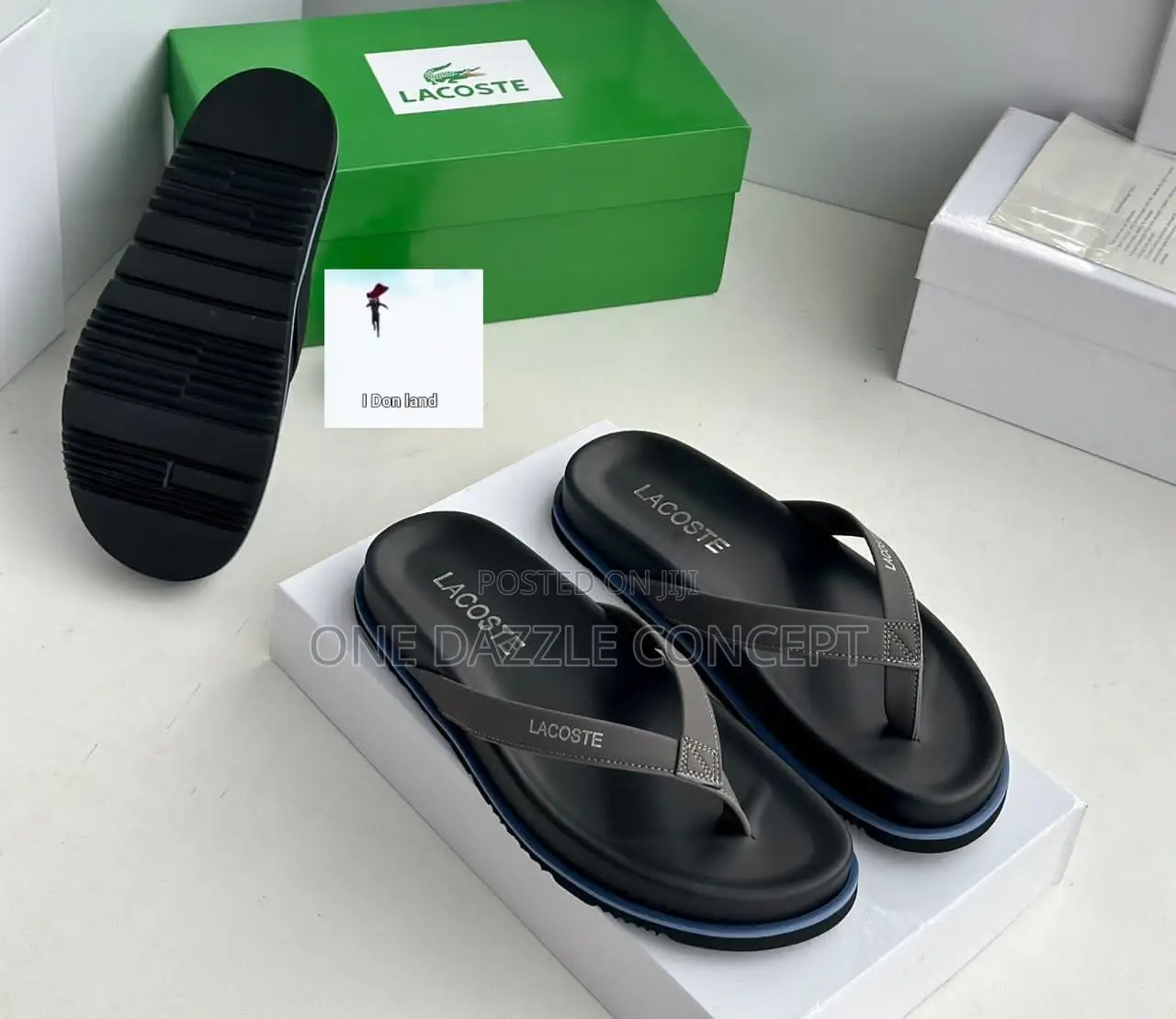 Lactose High Quality Leather Slides