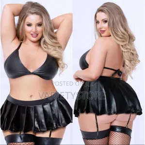 Sexy Lingerie Set Women's Patent Leather Split Three Point Clubwear