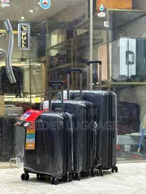 Set of 3 Rubber Luggage Boxes