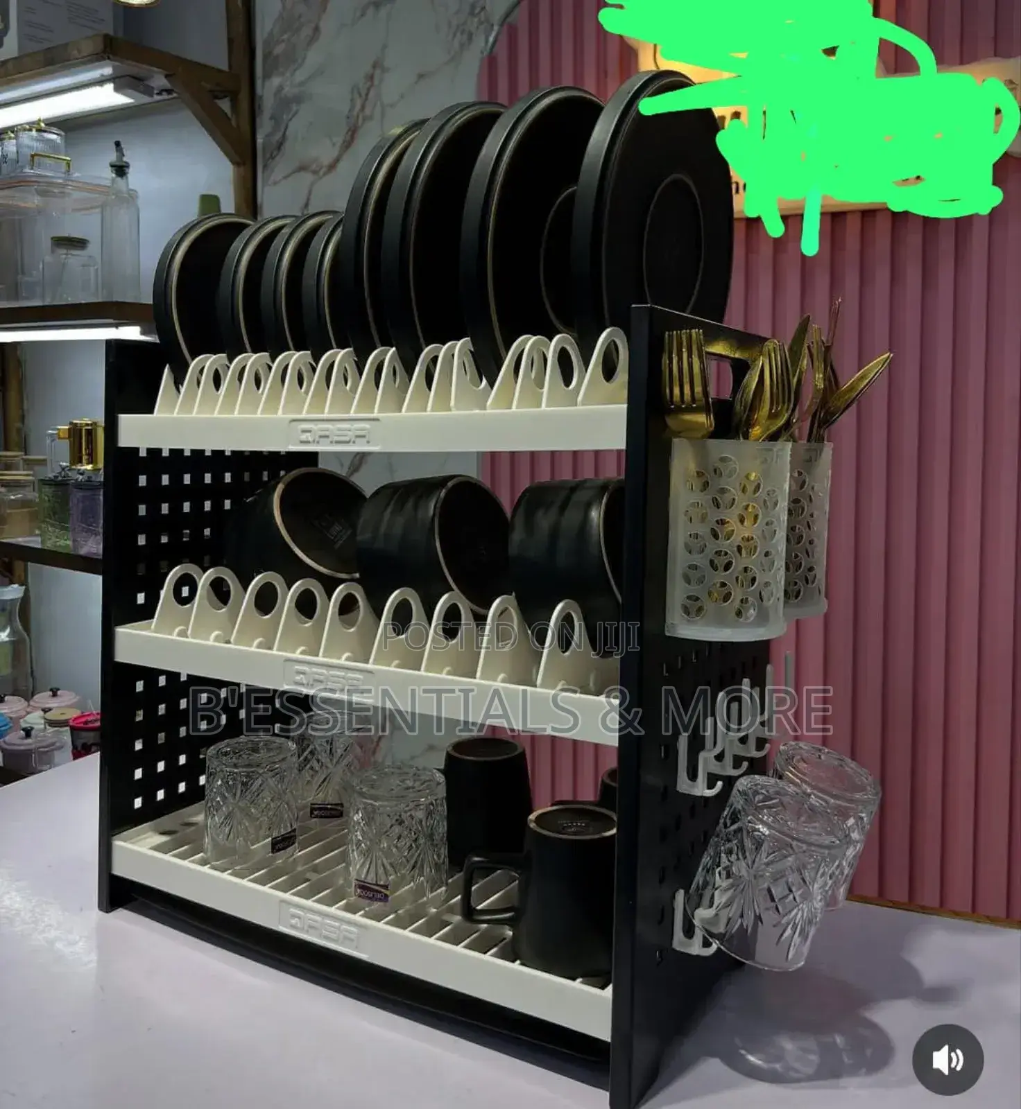 3 Layers Durable Plastic Dish Rack