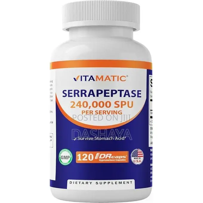Serrapeptase 240,000 Spu, 120 Delayed Released Caps - Enteric Coated