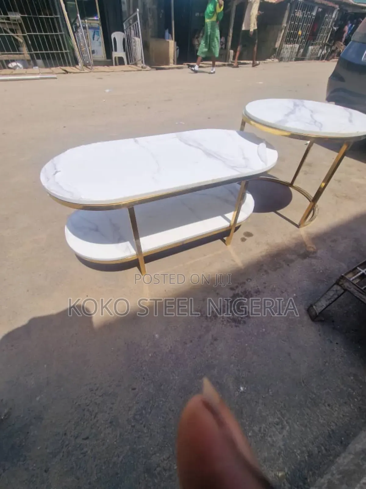 Gold and Black Stainless Center Table