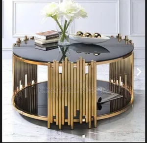 Gold and Black Stainless Center Table