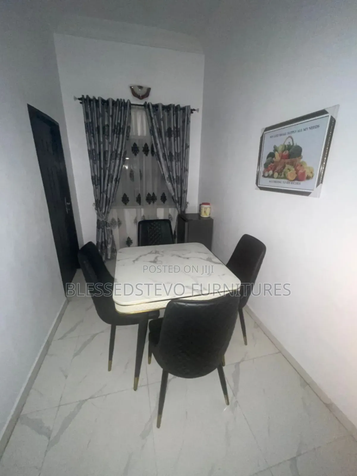 Luxury Marble Dining Table With 4 Chairs
