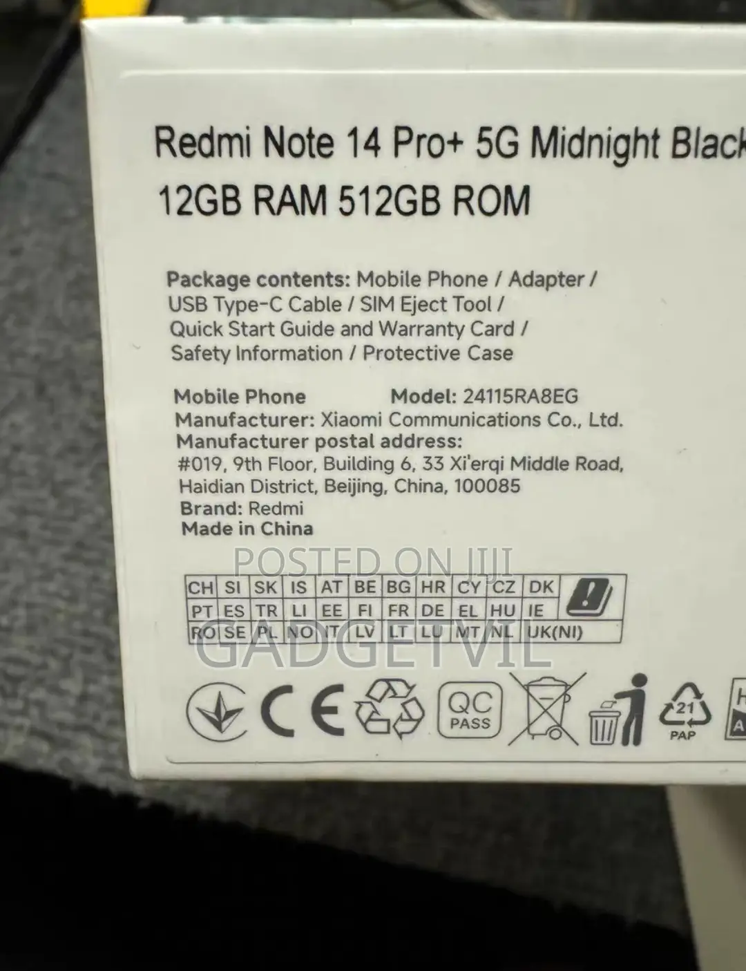 New Xiaomi Redmi Note 14 Pro+ 5G 512 GB Blue
