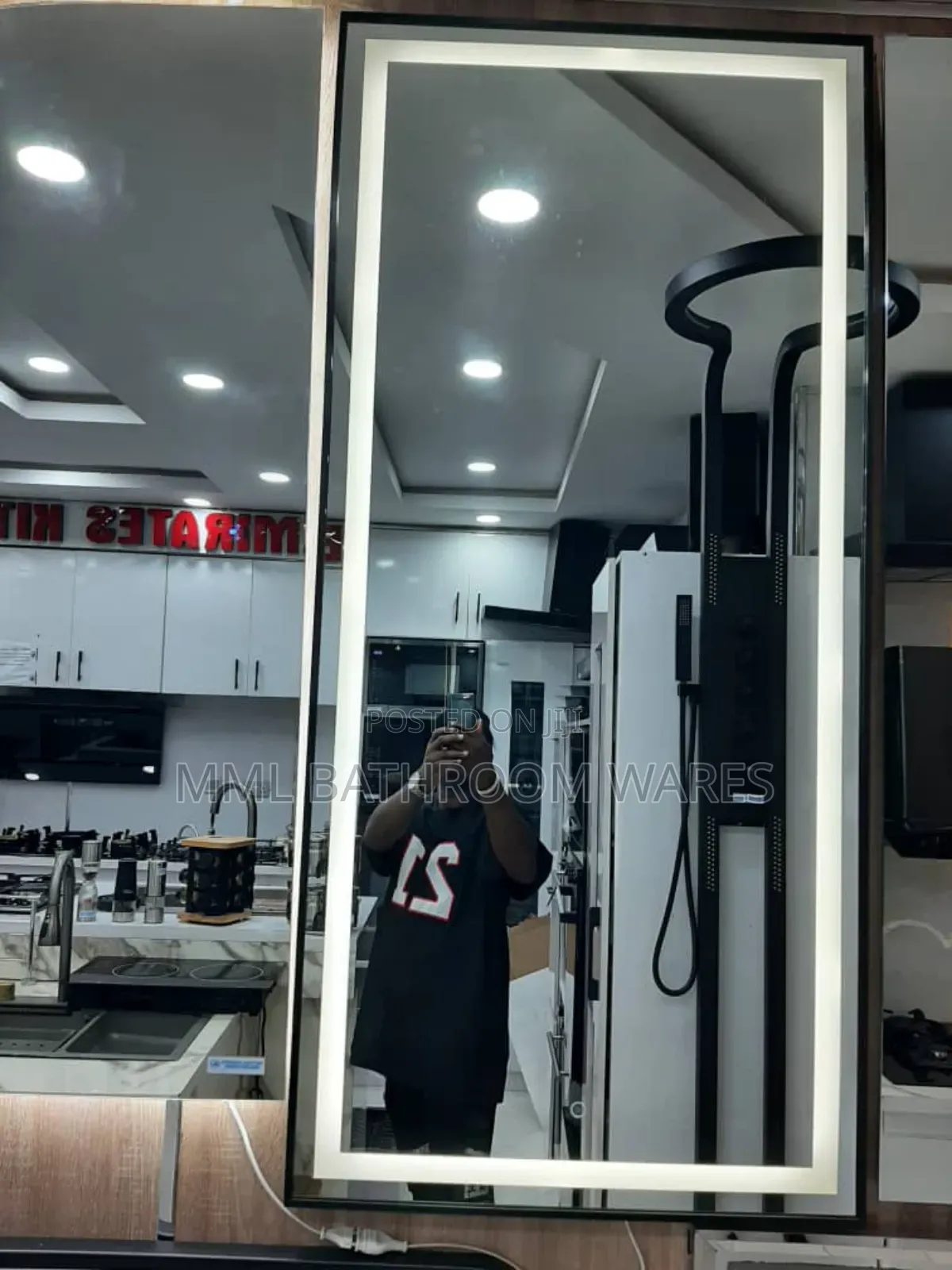 Black Frame Hanging Mirror Full Body Led Mirrors