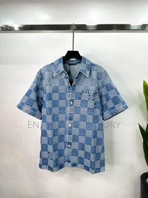Original Luxury Designer Jeans Shirt Louis Vuitton Monogram