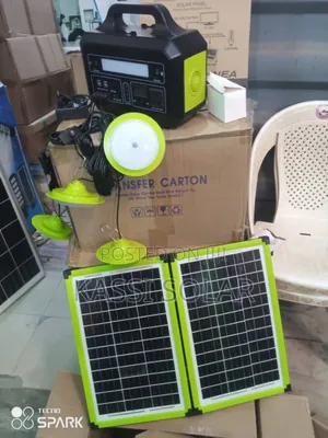 Solar Generator With Big Panel, Bulbs