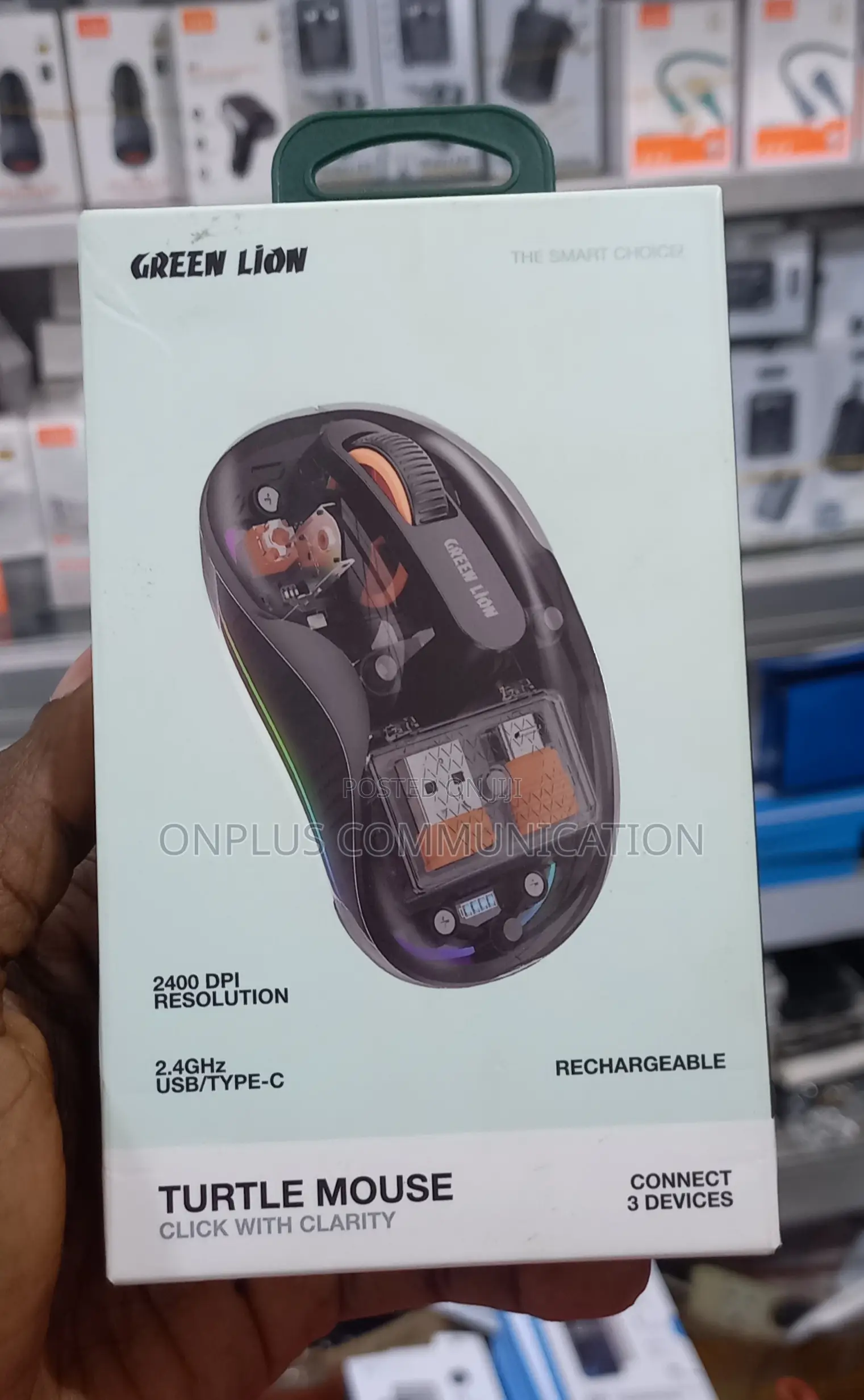 Green Lion Turtle Wireless Mouse