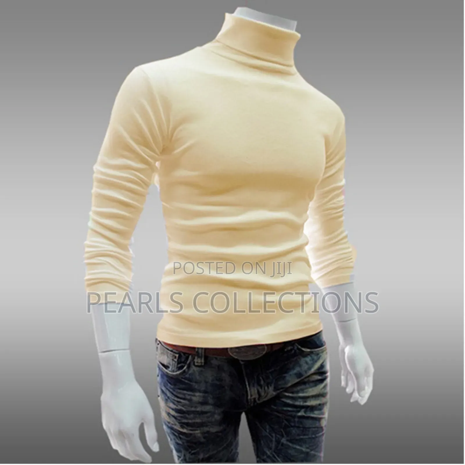 Blue Turtle Neck Polo for Men