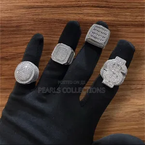 Men Dollar Diamond Ring With Diamond Tester